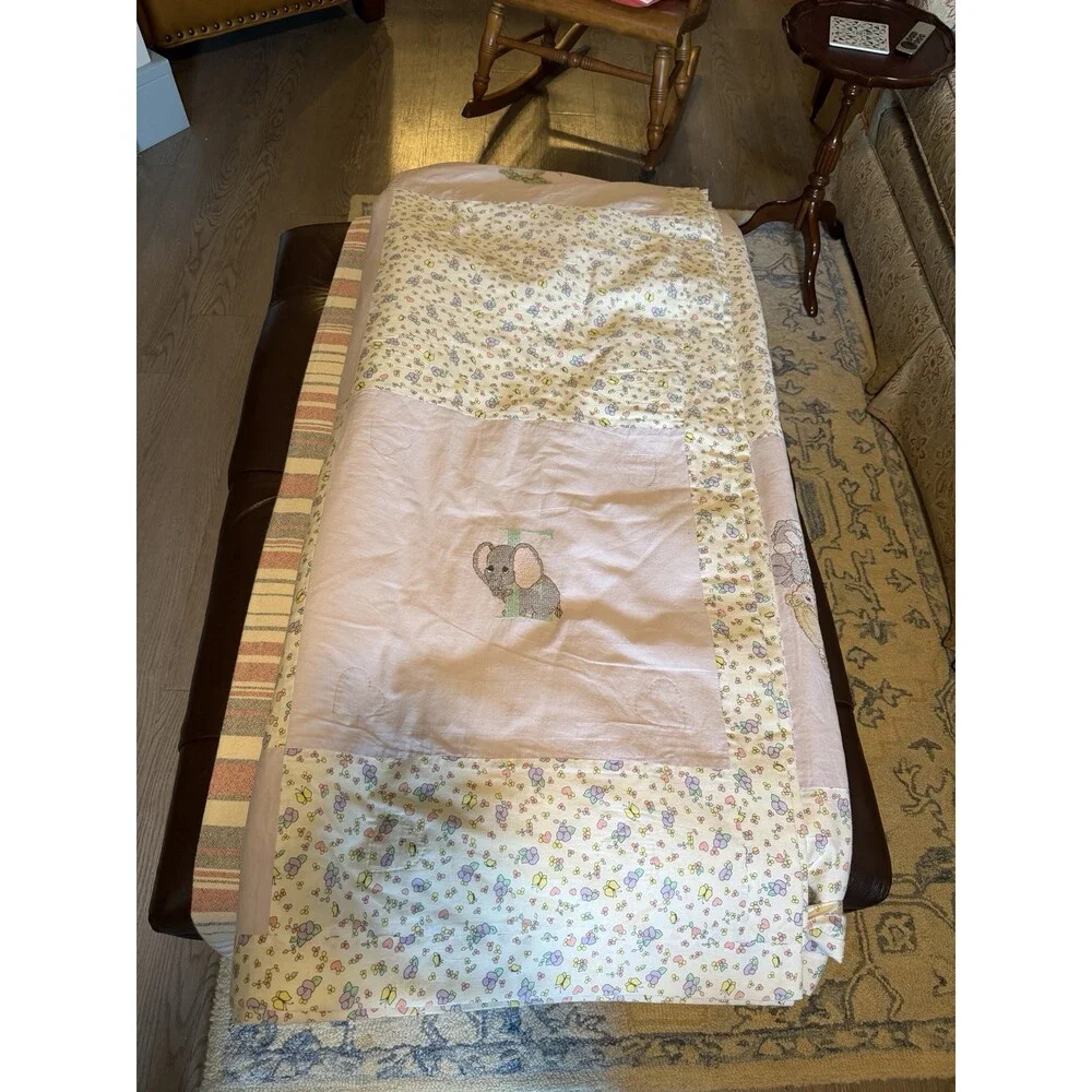 Precious Moments bedding PMI Spectrix patchwork cross-stitch comforter full